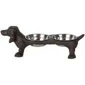 Clayre & Eef Voerbak hond hond 2x225 ml metaal