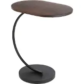 J-Line bijzettafel swoosh ijzer/mangohout /zwart 50x35x59cm