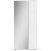 CALICOSY Schoenenkast 2 deuren en 1 spiegel l82,8 cm ebony