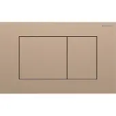 Geberit Sigma40 bedieningsplaat - 2-toets spoeling - extra dun - vierkante knoppen - RVS - geborsteld rood goud (koper) 115.629.QB.1
