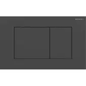 Geberit Sigma40 bedieningsplaat - 2-toets spoeling - extra dun - vierkante knoppen - RVS - easy to clean - mat zwart 115.629.14.1