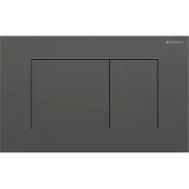 Geberit Sigma40 bedieningsplaat - 2-toets spoeling - extra dun - vierkante knoppen - RVS - geborsteld zwart chroom 115.629.QD.1