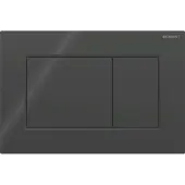Geberit Sigma01 bedieningsplaat - 2-toets spoeling - vierkant - glans zwart (chroom)