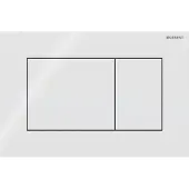 Geberit Sigma01 bedieningsplaat - 2-toets spoeling - vierkant - alpien wit