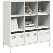 vidaXL Hoge kast 101,5x39x103,5 cm staal wit