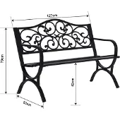 Casa.pro Tuinbank Utav 127x53x79 cm wit