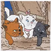 Crystal Art Kit The Aristocats Kittens 30x30 Cm