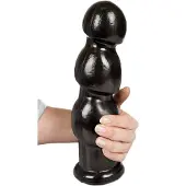 Dinoo Geribbelde Dildo Gaston' 27,5 cm - zwart