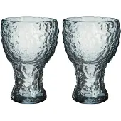 Kosta Boda Moss highball glas circular 42 cl 2-pack Blauw