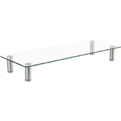Roline ergonomische monitor standaard/verhoger - vierkant / glas