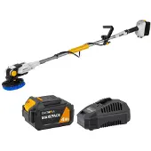 Talamex Twin Brush Eletric Brush With Battery&charger 4ah 18v Zilver 92.5 x 21.5 x 29 cm