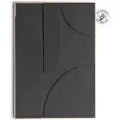 Reinders - Saturn - Relief Art Schilderij 100 x 70 cm - Charcoal