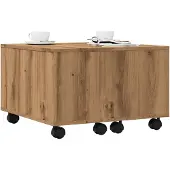 vidaXL Salontafel 60x60x38 cm bewerkt hout artisanaal eikenkleurig