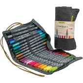 Online ONL81463 Calli.Brush dubbele brushpennen set met roletui