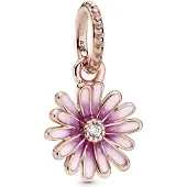 Pandora Moments Roze Madeliefje Hangende Bedel - Roségoud