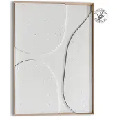 Reinders - Connected Relief Art Schilderij - 70 x 50 cm - Wit