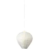 Lumineo Solar lantaarn nylon Ø30xH28cm wit wit Nylon Lantaarn