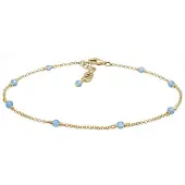 Elli Voetsieraden lichtblauw / goud