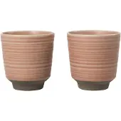 Broste Copenhagen Miko Mok Pak Van 2 Roze - Koffiekopjes Steengoed Pink - 14533537