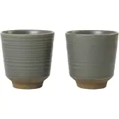Broste Copenhagen Miko mok 15 cl 2-pack Dark green