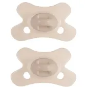 Difrax Fopspeen Natural - 0 tot 6 Maanden - Beige - 2 Stuks