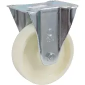 Kelfort BOKWIEL WIT MET ROLLAGER 150MM MET BEVESTIGINGSPLAAT