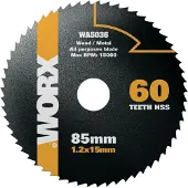 WORX Cirkelzaagblad Universeel Wa5036 - 85mm - 60t - Hss