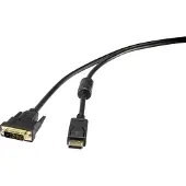 Digitus AK-340306-020-S DisplayPort-kabel DisplayPort / DVI Adapterkabel DisplayPort-stekker, DVI-D 24+1-polige stekker 2 m Zwart