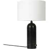 Gubi Gravity Tafellamp Black marble | White Shade | Small