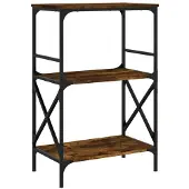 vidaXL Boekenkast 3-laags 59x35x90,5 cm bewerkt hout gerookt eiken