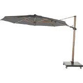 4 Seasons Outdoor Zweefparasol Siesta Premium 350 cm Antraciet Houtlook Frame 4SO Parasol