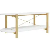vidaXL Salontafel 110x48x40 cm bewerkt hout wit