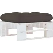 vidaXL Tuinhocker pallet geïmpregneerd grenenhout wit