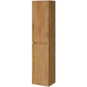 Aquazuro Hoge Badkamerkast Napoli 40cm - Natuur Eik Houtlook - Met 2 Deuren - 40x176x30cm
