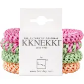 Kknekki Elastische Haarband - 4-pack - Roze/Oranje/Groen - - OneSize - Haaraccessoires