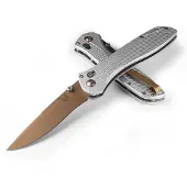 Benchmade Seven Ten S90V FDE PVD vouwmes, gray aluminum