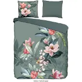 Muller Textil Dekbedovertrek Biologische Katoen Satijn Parler - green 140x200/220cm