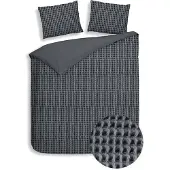 Heckett & Lane Vafala Dekbedovertrek Steel-Grey Percal-260 x 200 / 220 cm | Extra Breed