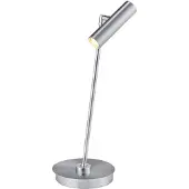 HELL LED-bureaulamp Tom, dimbaar, alu / grijs / zink, Woon-/ Eetkamer, metaal, Modern, LED tafellamp