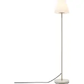 QAZQA Buiten vloerlamp beige met witte kap IP65 - Virginia