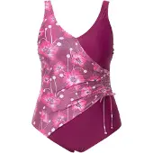 Ulla Popken Badpak braam / lila gemêleerd / pink