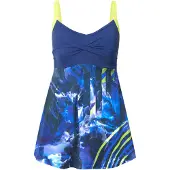 Ulla Popken Badpakjurk indigo / donkerblauw / wit