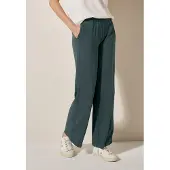 Cecil Dames Wide Legs jersey broek - Groen - XL