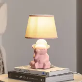 ONLI Tafellamp Monkey, paars / roze / rose, Woon-/ Eetkamer, Keramiek, Jong wonen, Tafellamp