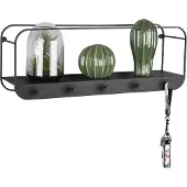 Mirrors & More Kapstok Linda 5 haken B 50 cm zwart