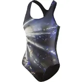 Beco badpak Competition dames polyester zwart/wit/blauw