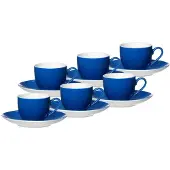 Ritzenhoff & Breker Espressotassen und -untertassen Doppio 80 ml Set van 6