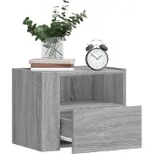vidaXL Nachtkastjes 2 st wandgemonteerd 45x30x35 cm grijs sonoma eiken