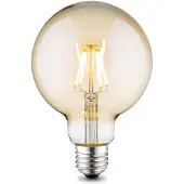 Home Sweet Home Edison Vintage LED filament lichtbron Globe - Amber - G95 Deco - Retro LED lamp - 9.5/9.5/13.5cm - geschikt voor E27 fitting - Dimbaar - 4W 400lm 2700K - warm wit licht