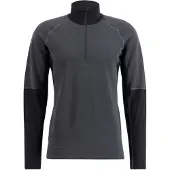 Lundhags Prime Merino Half Zip, tussenlaag, heren, grijs/zwart